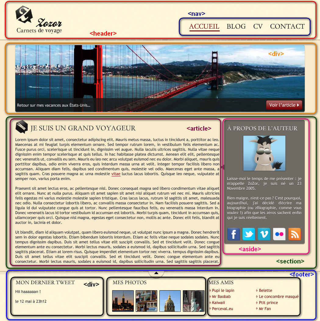 ex page css3 html5