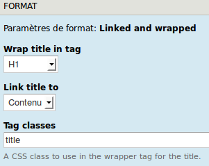 Avec le module Title, on doit choisir la classe CSS (dans admin/structure/types/manage/typecontenu/display)
