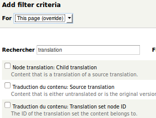 Views 3.8 : choix critères de filtre selon traduction (i18n module)